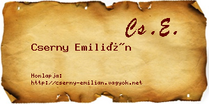 Cserny Emilián névjegykártya